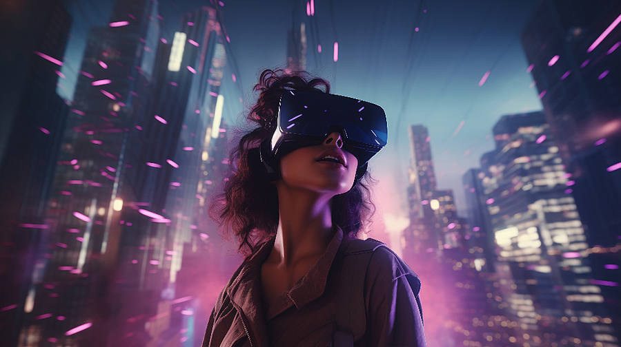 Person mit VR-Brille
