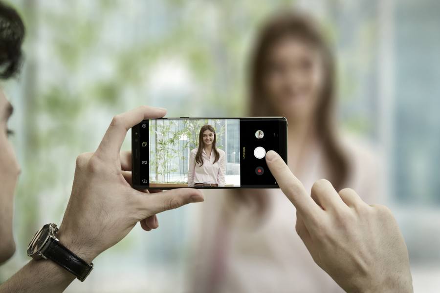 Im «Live Modus» kann man mit dem Note 8 den Effekt auch nachträglich abgestuft auf eine vorhandene Aufnahme anwenden.