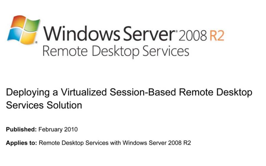 Windows Server 2008 R2 – Remote Desktop Services 