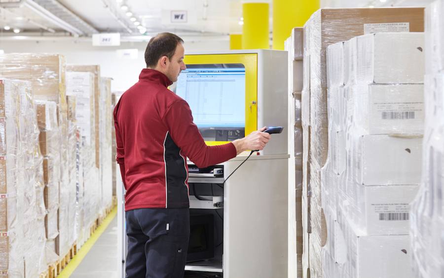 Thin-Client auf dem Kommissionierwagen