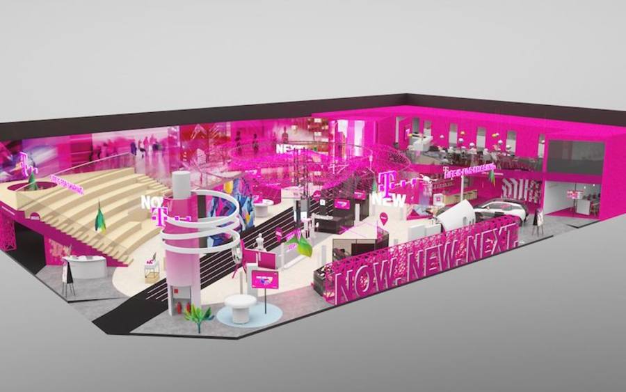 Messestand der Deutschen Telekom auf dem MWC 2018