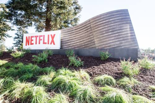 Netflix-Logo an der Firmenzentrale in Los Gatos