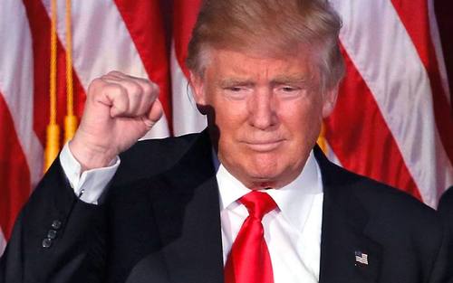 Donald Trump nach seinem Wahlsieg. Foto: Shawn Thew