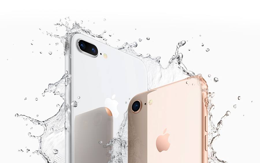 Das iPhone 8 und das iPhone 8 Plus halten Wasser und Staub stand. (Bildquelle: Apple)