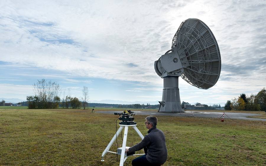 Im Tal: Vorbereitung der Laserübertragung