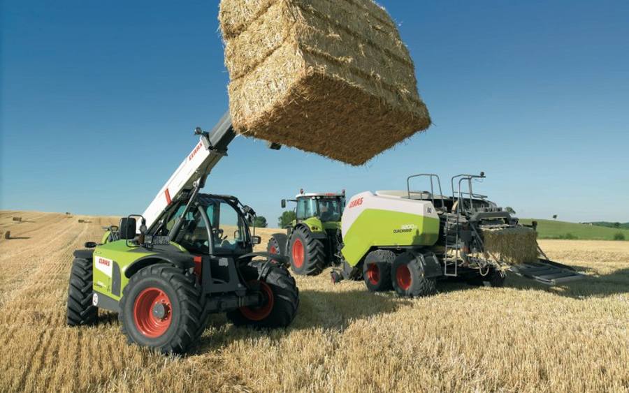 Landwirtschaftliche Maschinen von Claas im Einsatz