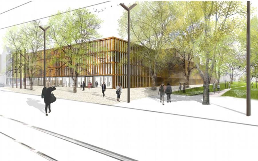 Außenraumperspektive nach dem Entwurf des Büros Waechter + Waechter Architekten, Darmstadt