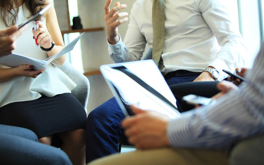 Der Mindmanager kann z.B. für die Vorbereitung und Durchführung von Besprechungen genutzt werden.