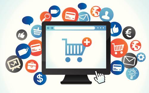 Bildschirm Shopping-Icons
