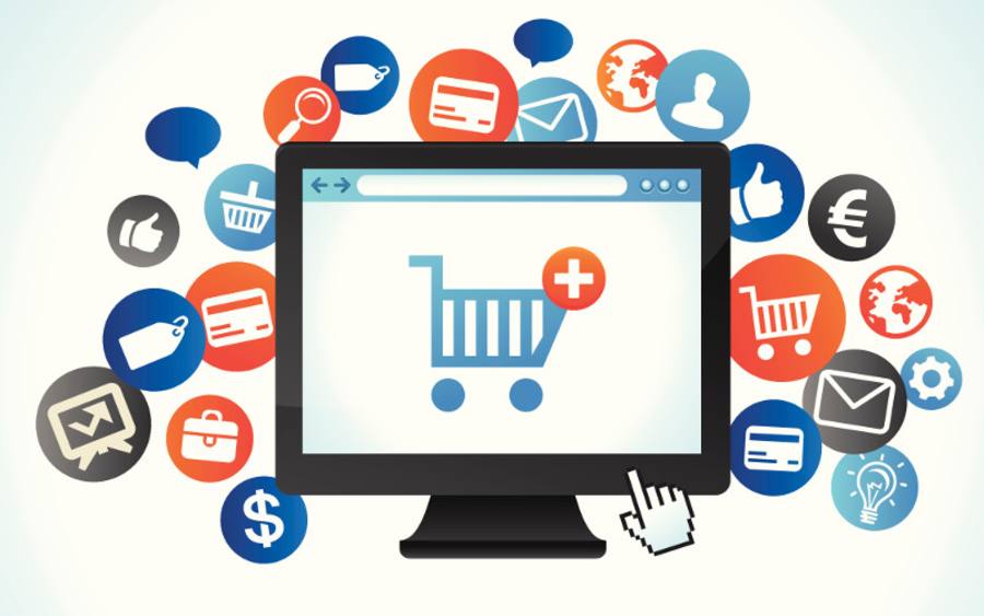 Bildschirm Shopping-Icons