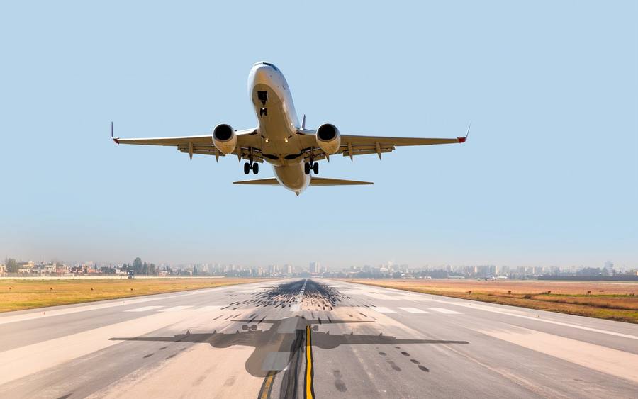 Flugzeug hebt ab