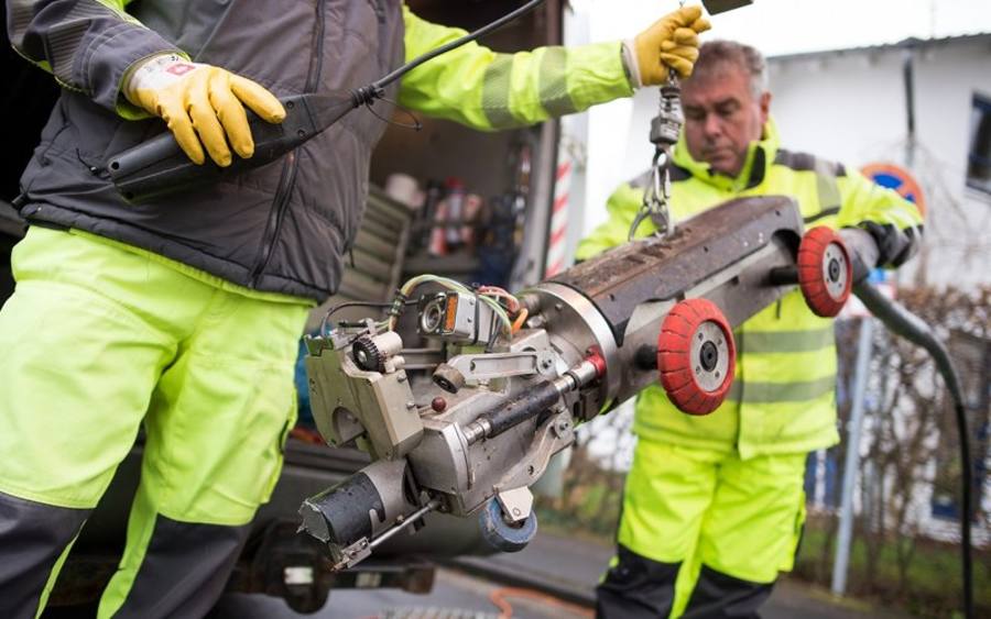 Kanalverlegung per Roboter