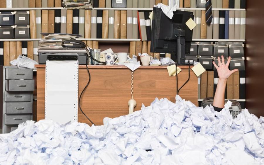 Papierflut, Bildquelle: Thinkstock/iStockphoto