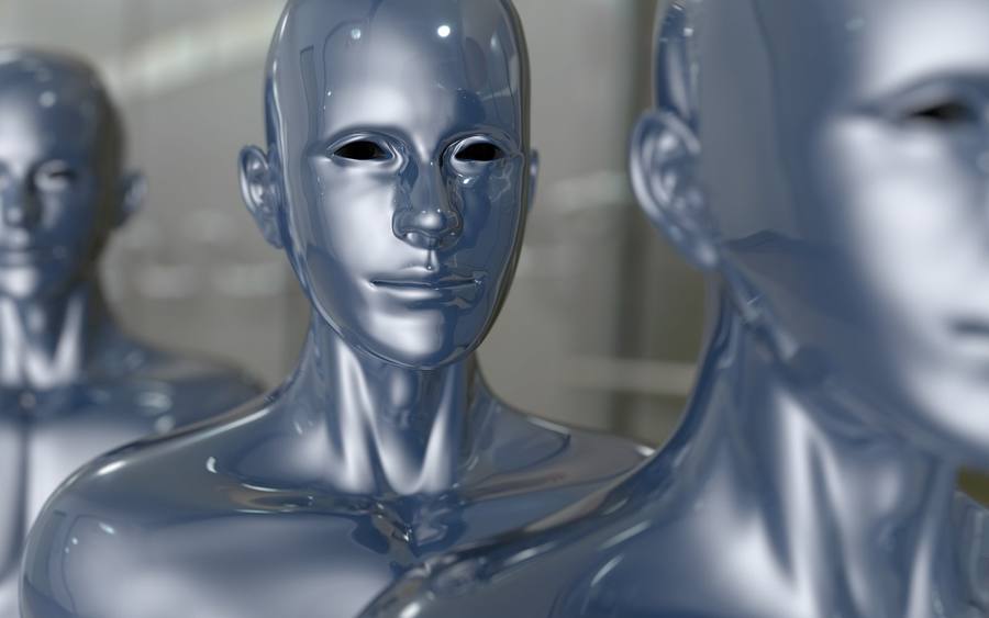 Mehrere Roboter in einer Reihe