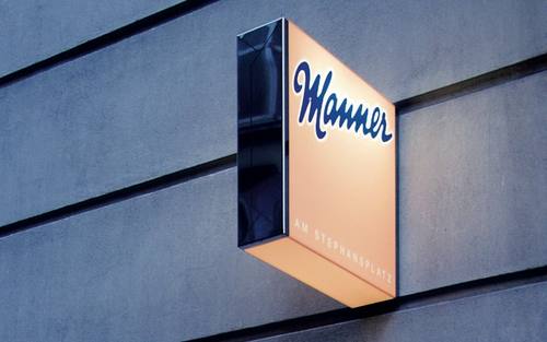 Manner-Schild, Bildquelle: Manner