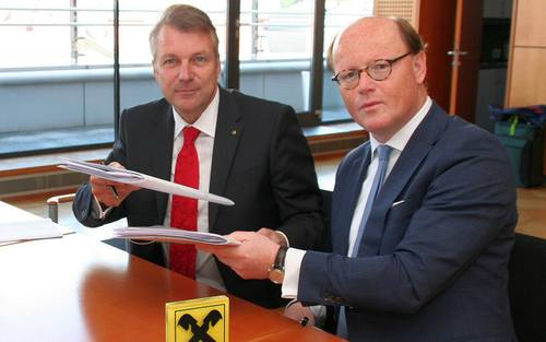RLB Stmk-Vorstand Dr. Matthias Heinrich, Fiducia-Vorstand Jens-Olaf Bartels