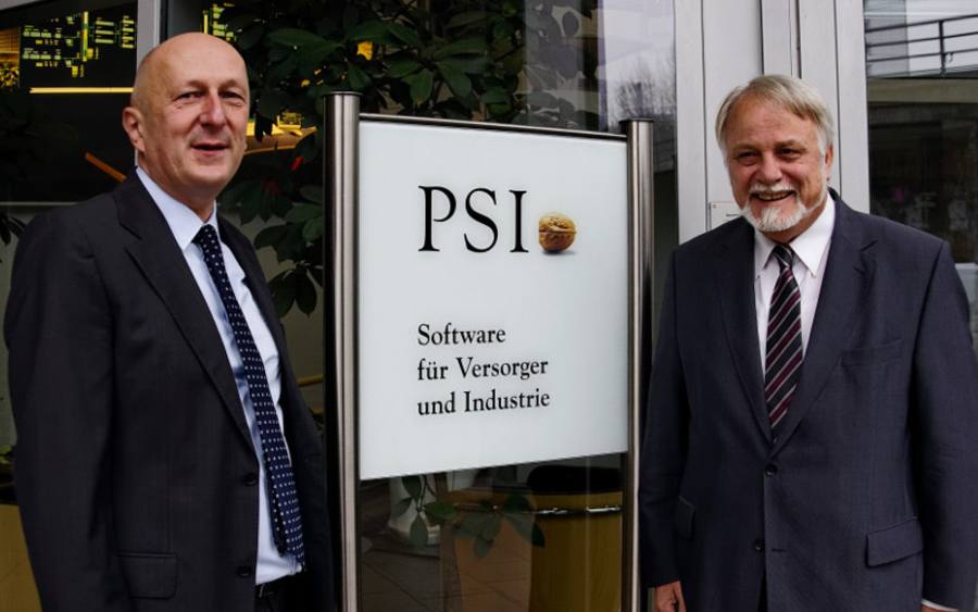 Torsten Vogel und Peter Kursawe von PSI Transcom.