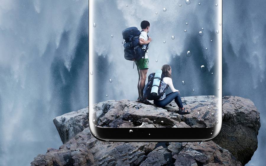 Fast randlos ist der Bildschirm des neuen Galaxy S8 von Samsung. Bildquelle: Samsung