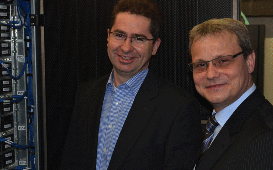 UBL-Geschäftsführer Uwe Schneider (links) und Matthias Finsterer, Basycs
