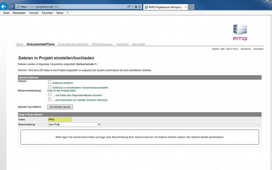 eProjectCare Projektraum