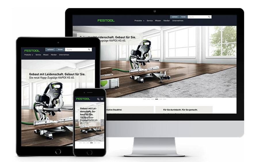Dank des responsiven Designs der neuen Websites werden die Kunden auf allen Endgeräten einfach zum Ziel geführt.