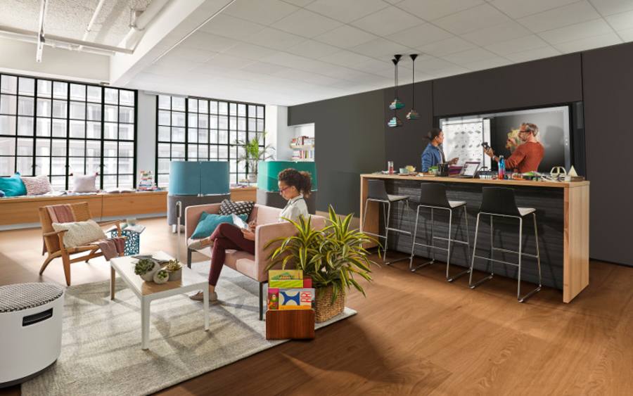 Einblick in den Creative Space "Maker Commons" von Steelcase und Microsoft. 