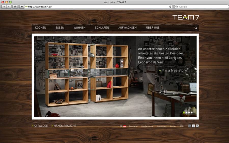 vi knallgrau entwickelt Webauftritt für Team 7