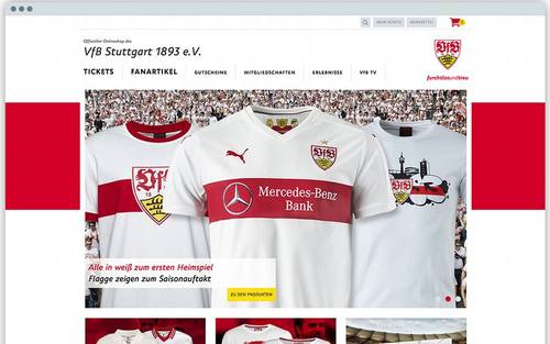 Online-Shop vom VfB Stuttgart