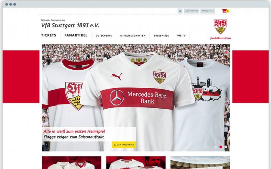 Online-Shop vom VfB Stuttgart