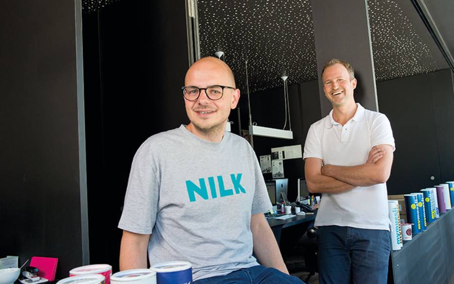 Uli Flatter (l.) ist ERP-Manager bei mymuesli