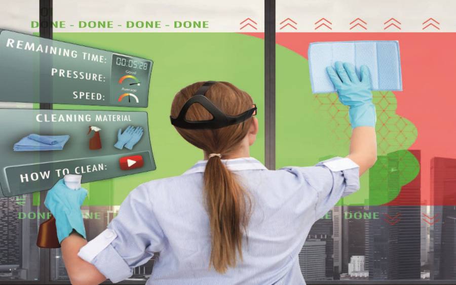 Fenster putzen mit AR-Check