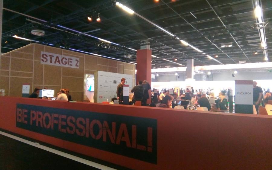 In der Start-up-Area: Be Professional. 