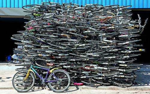 Fahrradfriedhöfe in China