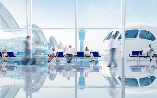 Flughafen Wartebereich