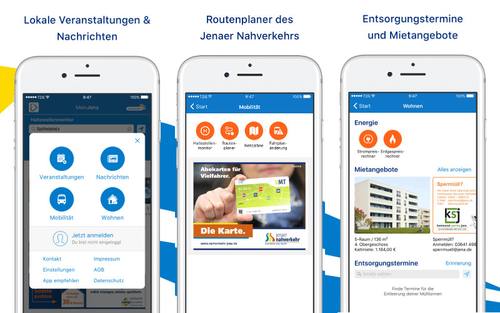 Blick in „Mein Jena“-App