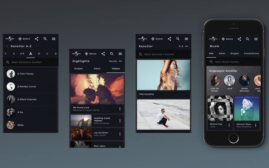 Die neue Website von Universal Music wurde nach einem „Mobile-First“-Prinzip entwickelt.