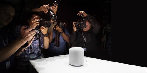 Der neue Apple-Lautsprecher heißt "HomePod" und hat die Form eines Zylinders.