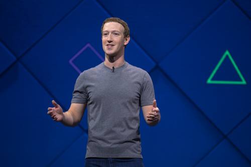 Der Gründer von Facebook, Mark Zuckerberg, auf der Entwicklerkonferenz F8
