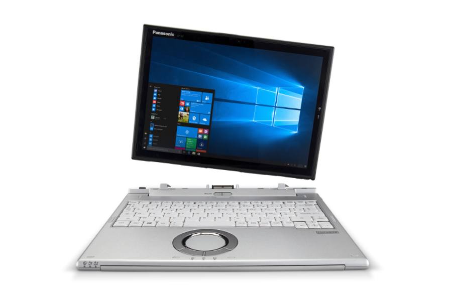 Das Toughbook CF-XZ6 ist ein 2-in-1-Gerät, bei dem sich das 12“-Display von der Tastatur trennen lässt (Detachable).