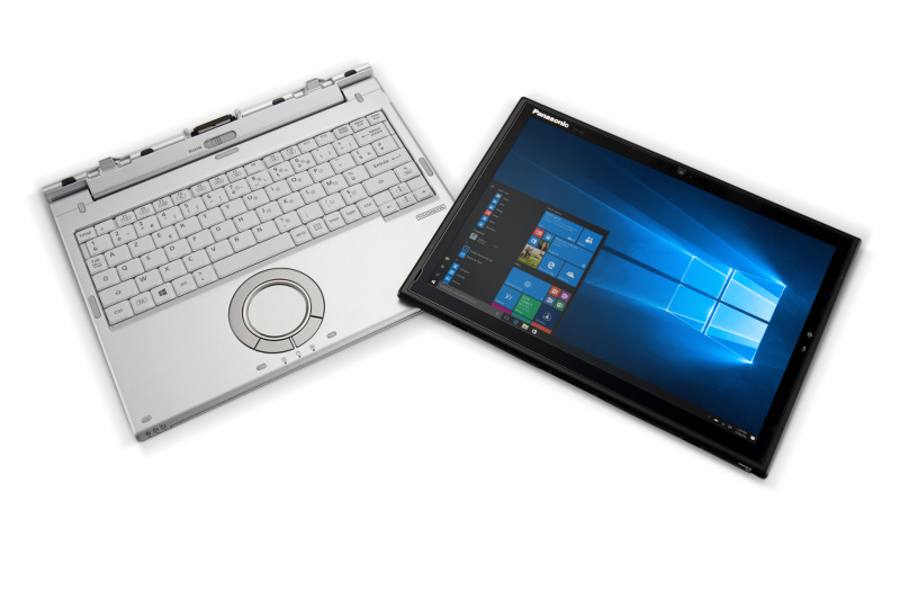 Das Toughbook CF-XZ6 allein wiegt 640 Gramm, zusammen mit der Tastatur ergibt sich ein Gesamtgewicht von 1,18 kg. 