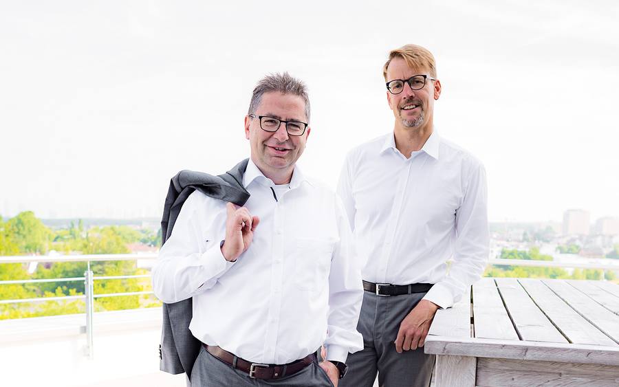 Die UBL-Geschäftsführer Nils Wulf (links) und Uwe Schneider