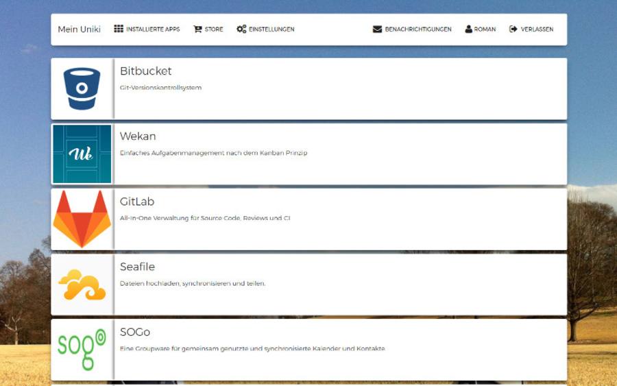 Der App-Store ermöglicht es Unternehmen, die IT-Infrastruktur in der Private Cloud aufzubauen.