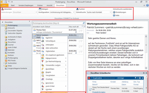 Connect to Outlook, Docuware AG