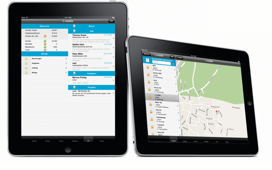 L-Mobile Service auf dem iPad, L-Mobile Solutions GmbH