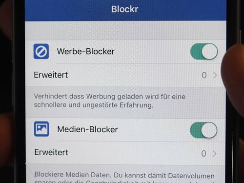 Die App Blockr. Foto: Marijan Murat