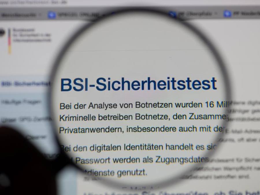 Die Internetseite des Bundesamtes für Sicherheit in der Informationstechnik (BSI). Botnetze setzen sich aus meist heimlich infizierten Computern zusammen, die dann von den Angreifern vernetzt werden. Foto: Armin Weigel