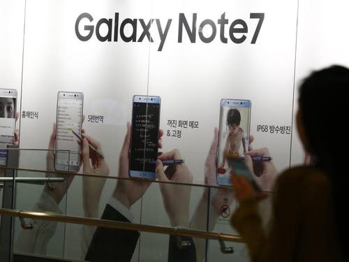 Werbung für das Samsung Galaxy Note 7 im südkoreanischen Seoul. Foto: Jeon Heon-Kyun