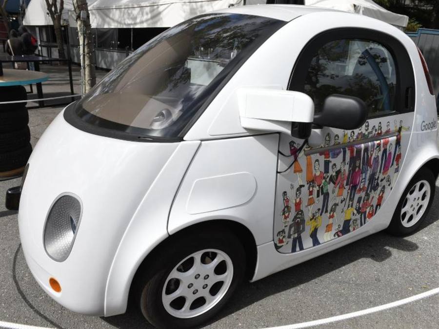Ein selbstfahrendes Auto von Google. Foto: Andrej Sokolow