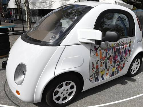 Ein selbstfahrendes Auto von Google. Foto: Andrej Sokolow