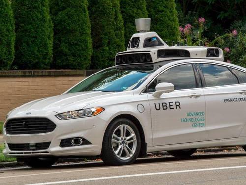 Ein selbstfahrendes Uber-Fahrzeug in Pittsburgh. Foto: Uber